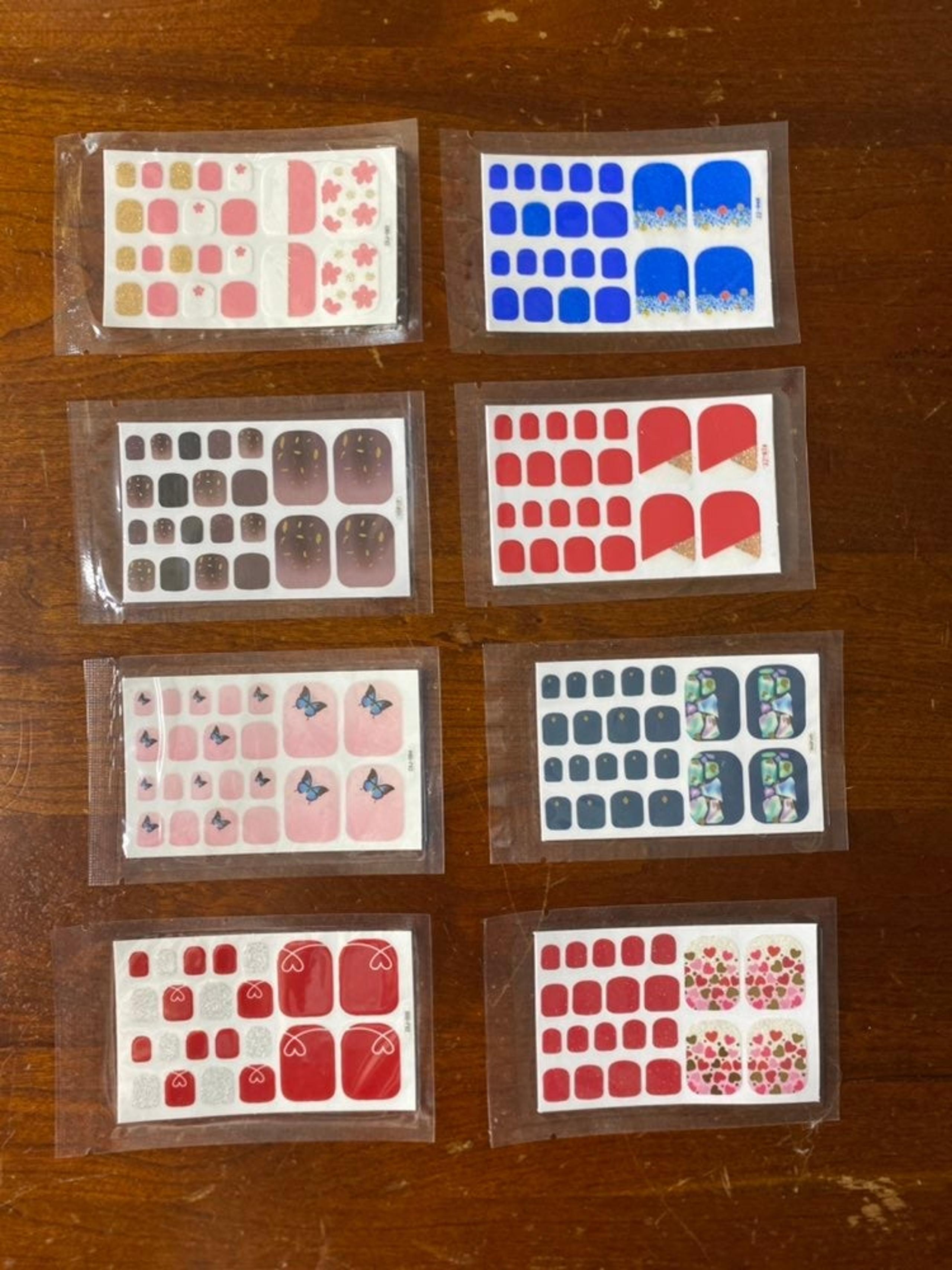 Toe nail polish wraps