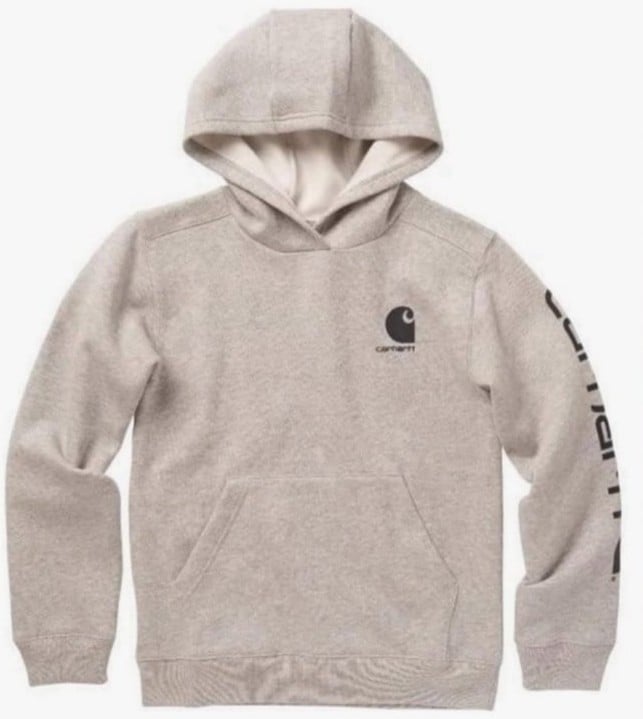 Youth Large Carhartt Hoodie YL Heathered Grey