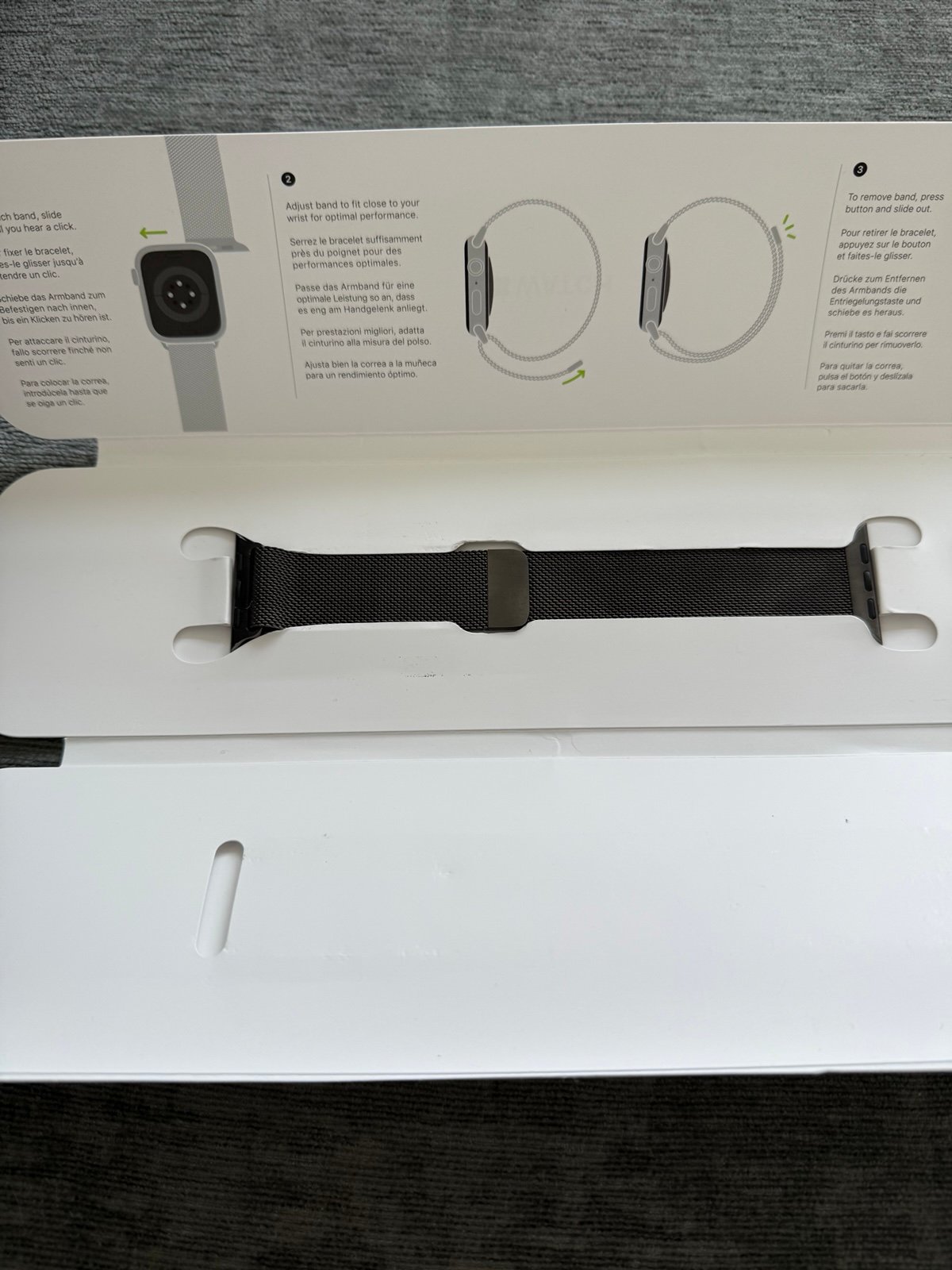 Apple Watch Graphite Stainless Steel Milanese Loop 41mm Band