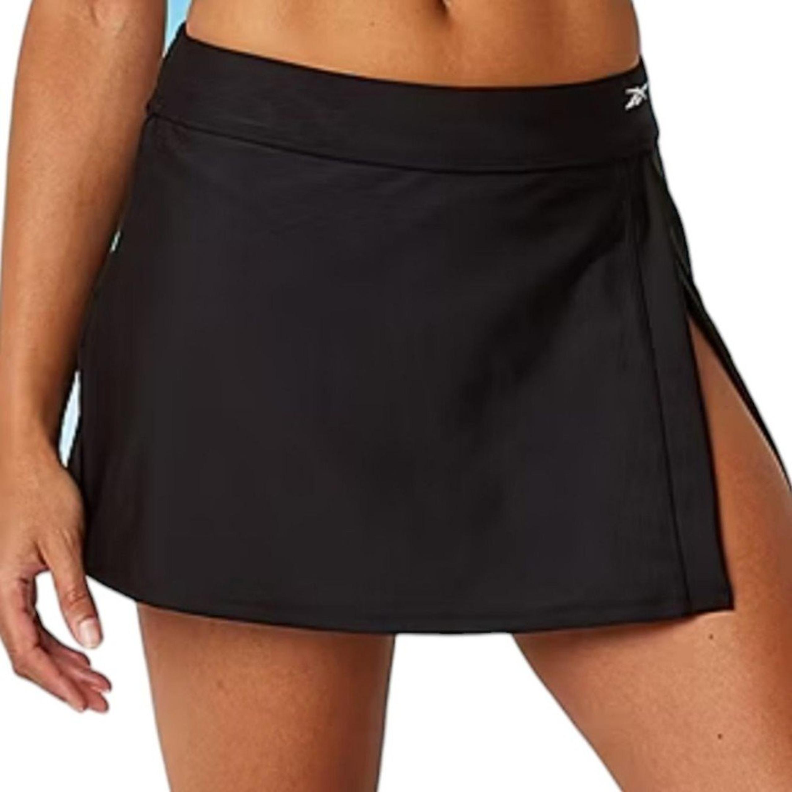 Reebok Women's Size 6 Swim Skirt Bottoms Black Side Slit UPH 50+