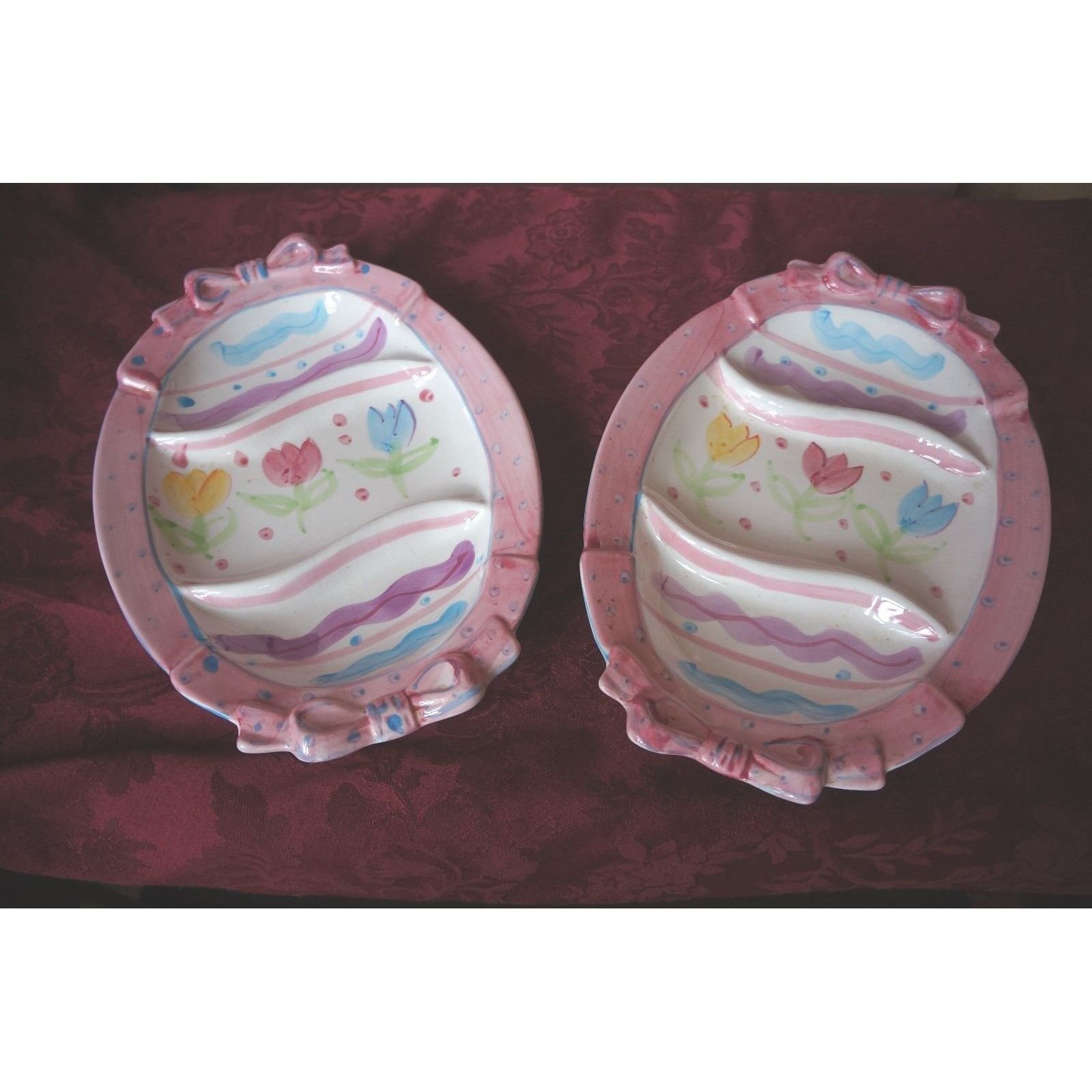 WORLD BAZAARS EGG SHAPED SERVING DISHES: SET OF 2