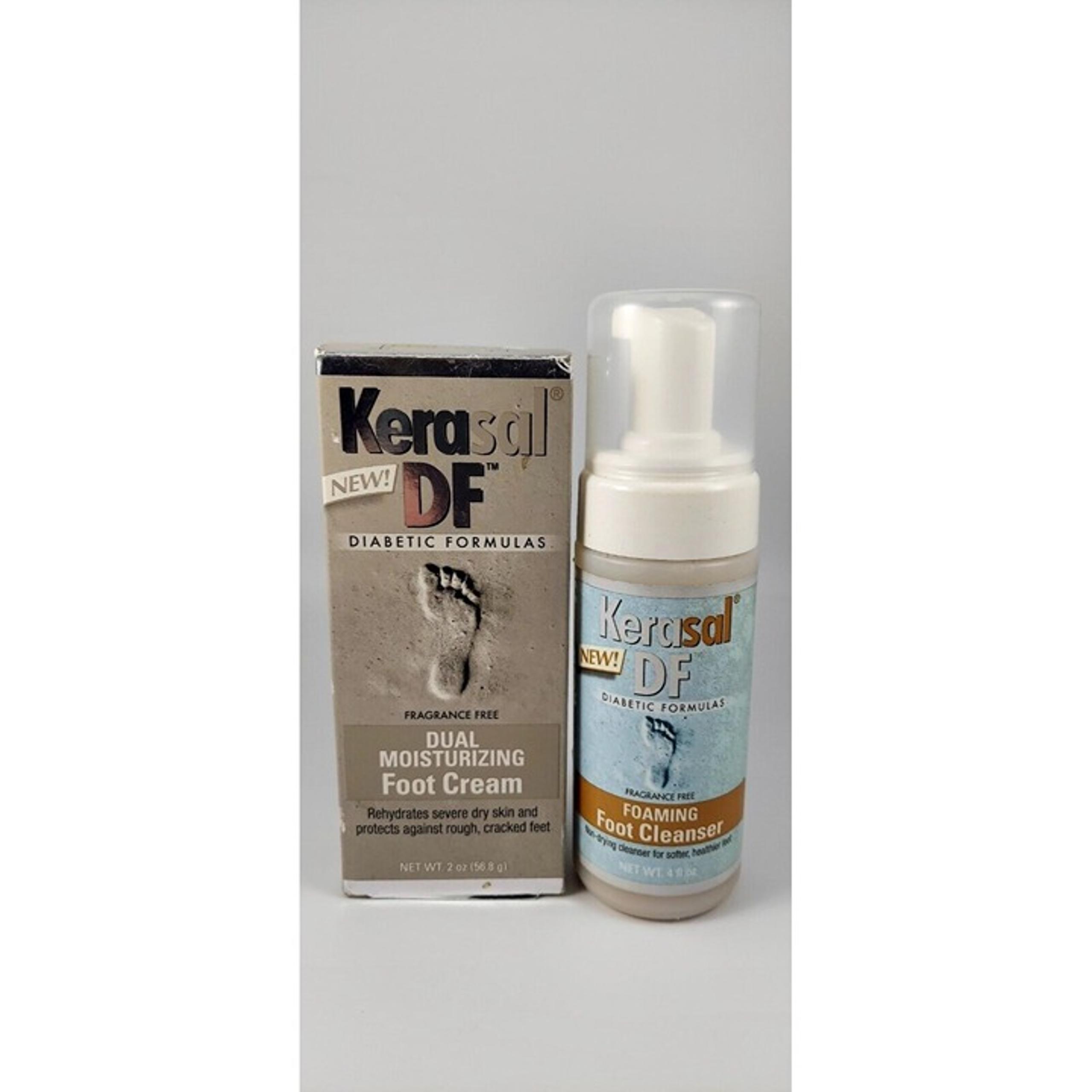 Kerasal DF Diabetic Formula Dual Moisturizing Foot Cream + Foaming Foot Cleanser