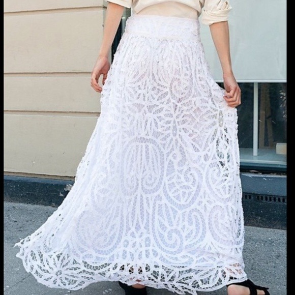 Stevies hi-rise embroidered lace maxi