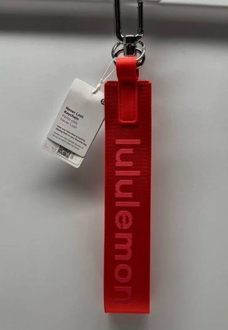 Lululemon never lost key chain