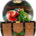 100mm Wind-Up Musical Santa Water Globe in Treasure Chest