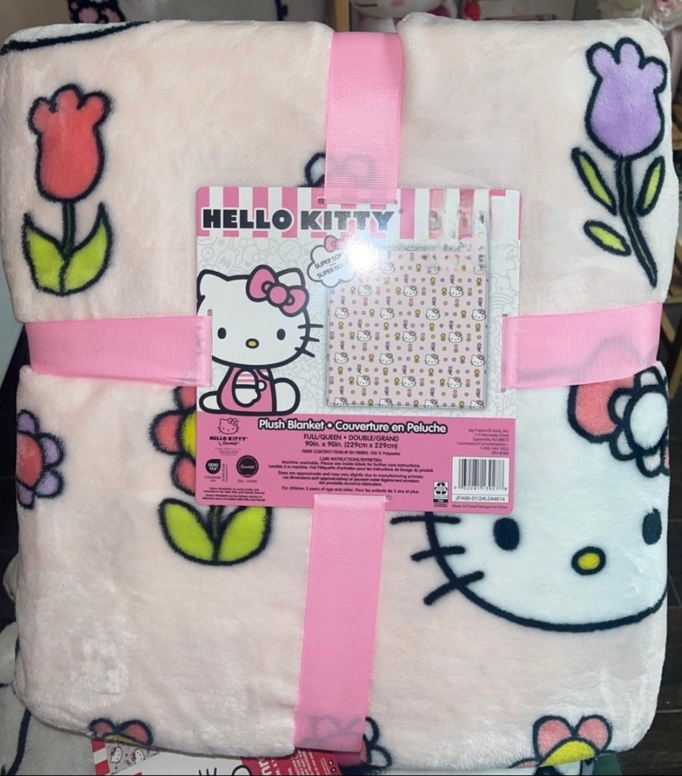 QUEEN SIZE Hello kitty tulip blanket spring