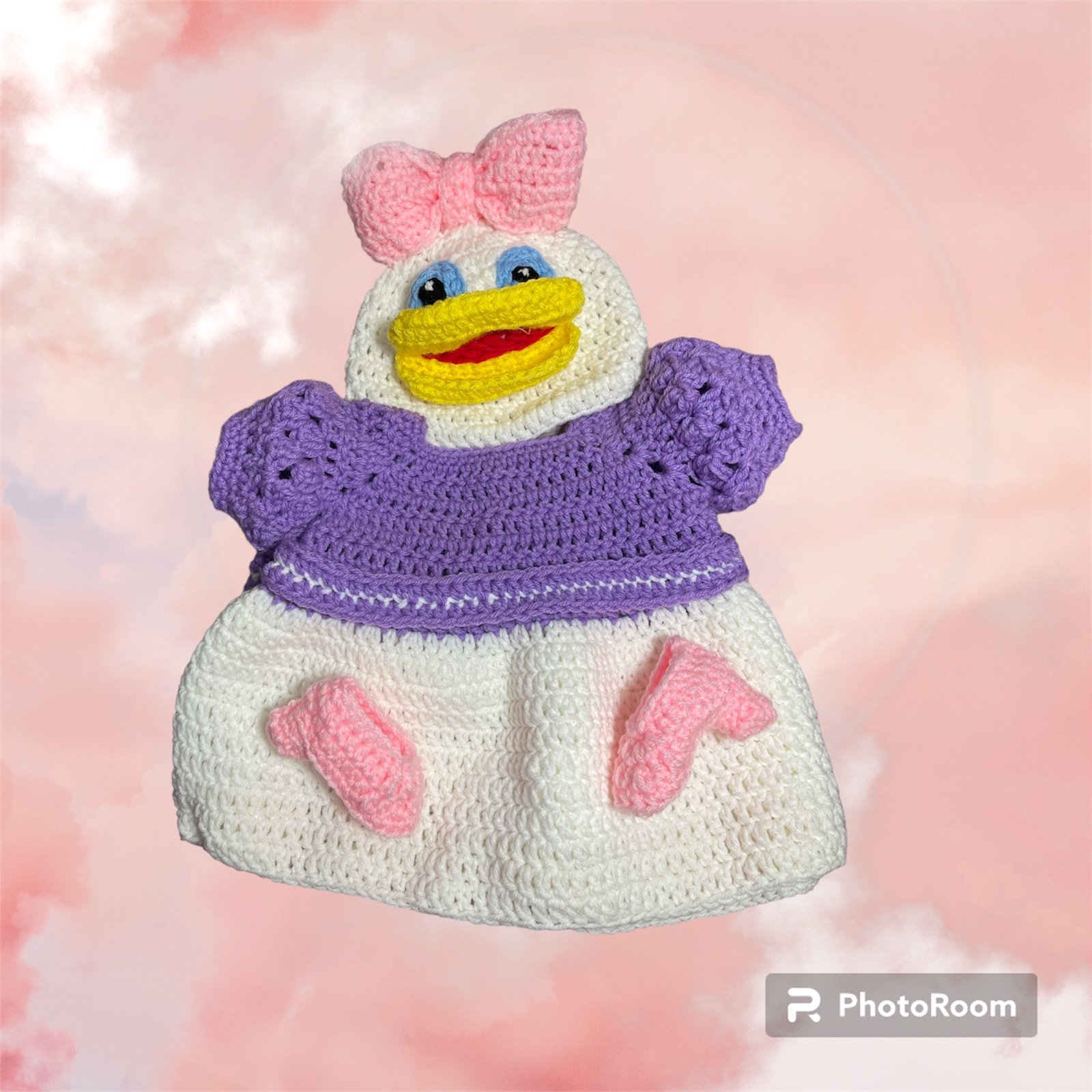 Daisy Duck Disney Costume Halloween baby shower custom made crochet size 0-3