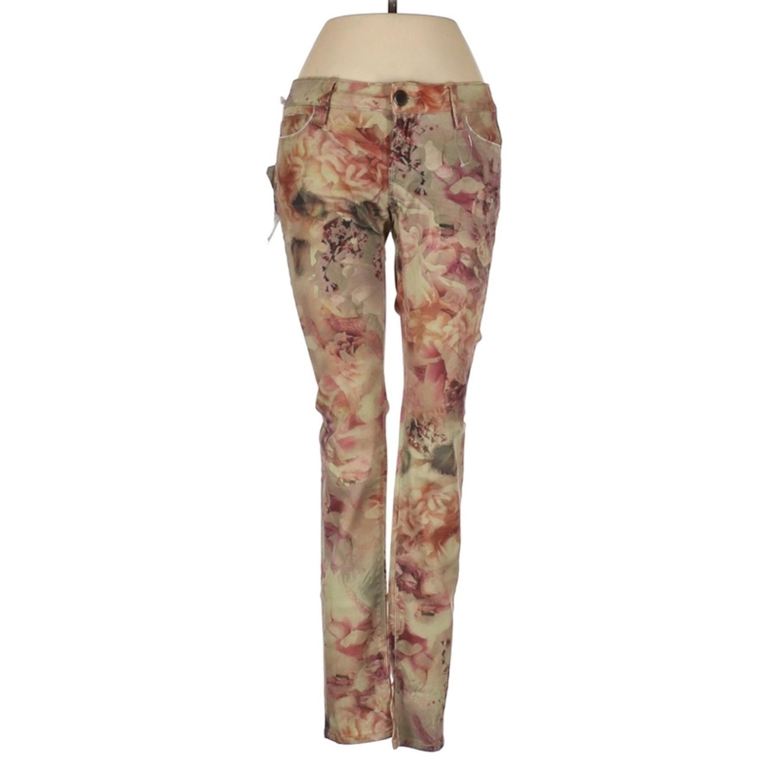 ETIENNE MARCEL floral distressed skinny denim jeans Size 24 NEW