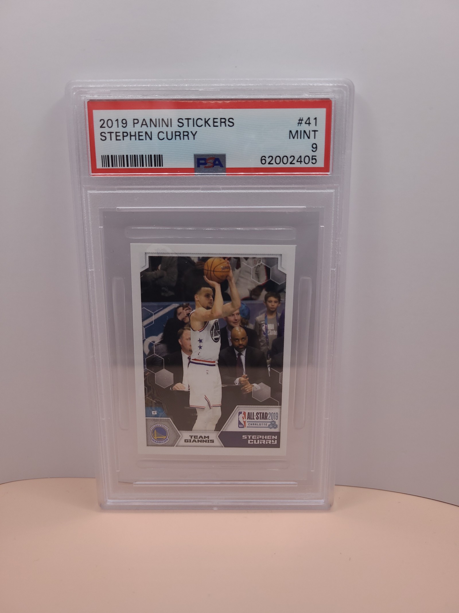 2019 Panini Stickers Stephen Curry PSA 9