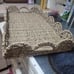 Large Wicker Scalloped Edge Serving Tray, Rectangle Tray with Built -in Handles