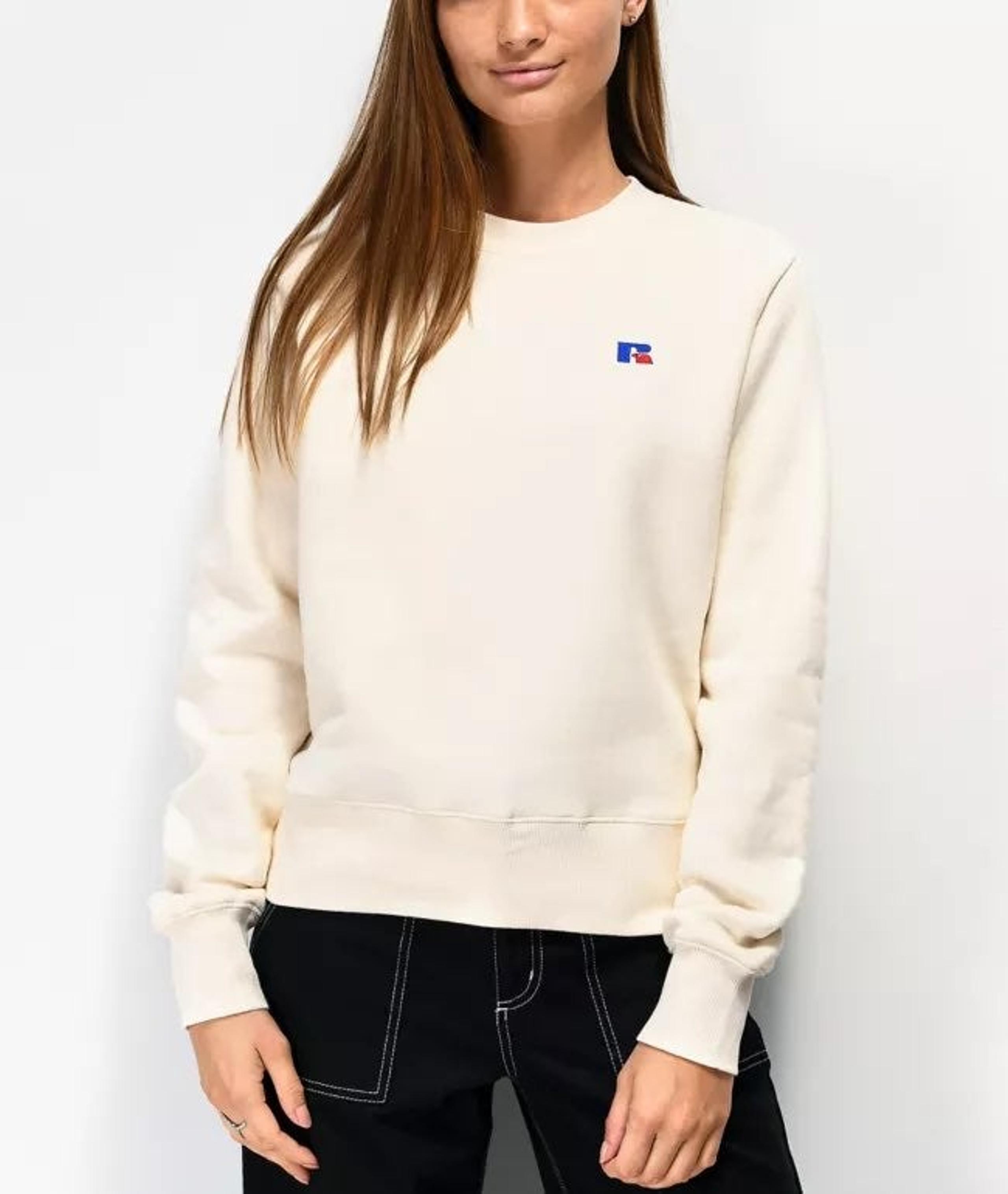 Russell Athletic Lily White Crew Neck Sweatshirt XS