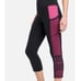 Bebe Sport Black and Pink Mesh Side Wicking Crop Leggings with Pockets Size 2X