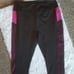 Bebe Sport Black and Pink Mesh Side Wicking Crop Leggings with Pockets Size 2X