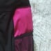 Bebe Sport Black and Pink Mesh Side Wicking Crop Leggings with Pockets Size 2X