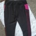 Bebe Sport Black and Pink Mesh Side Wicking Crop Leggings with Pockets Size 2X