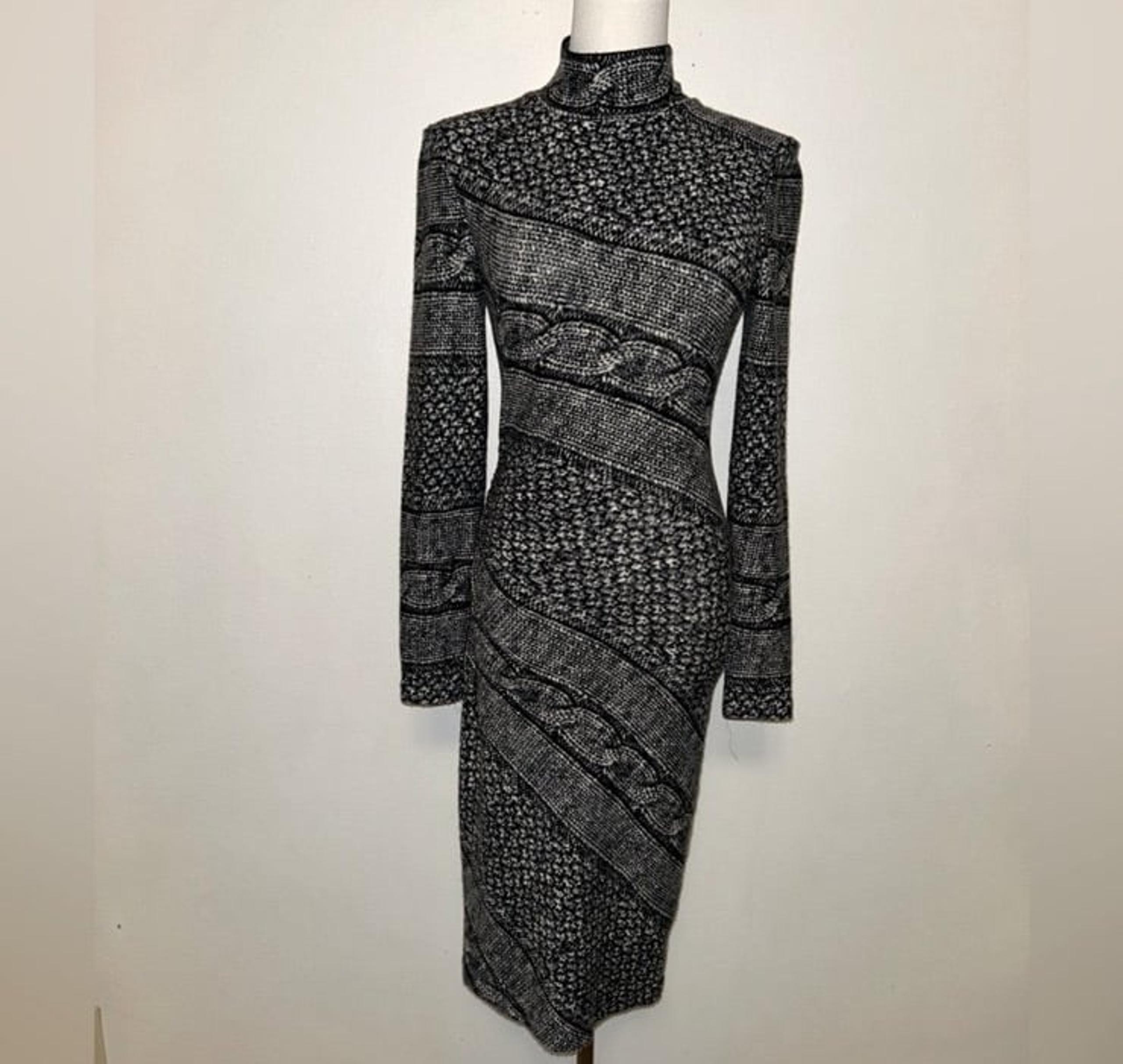 Cache Fitted Sweater Dress