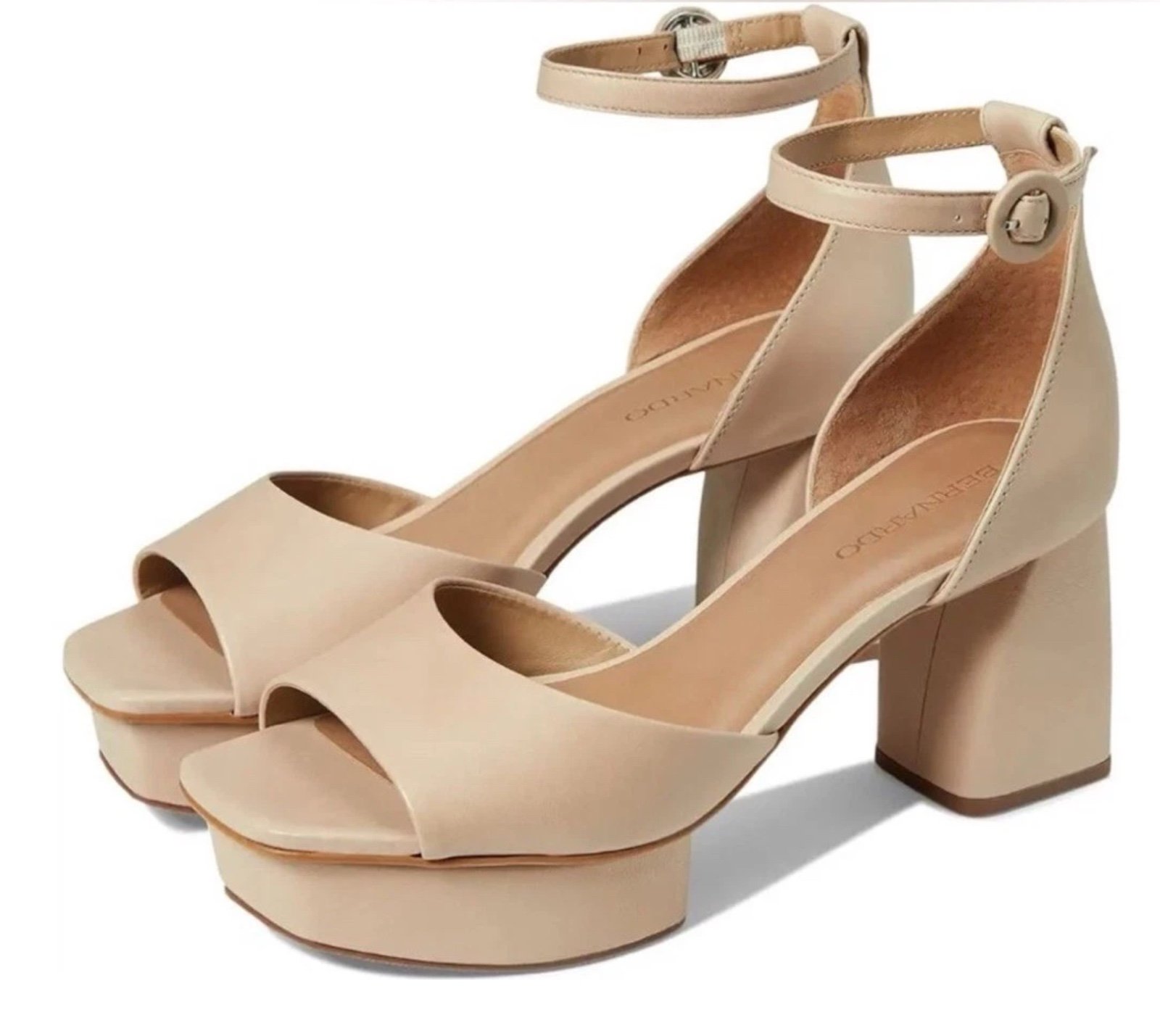 Bernardo Women’s Raleigh Platform High Heel Ankle Strap In Blush Antique Sz 9