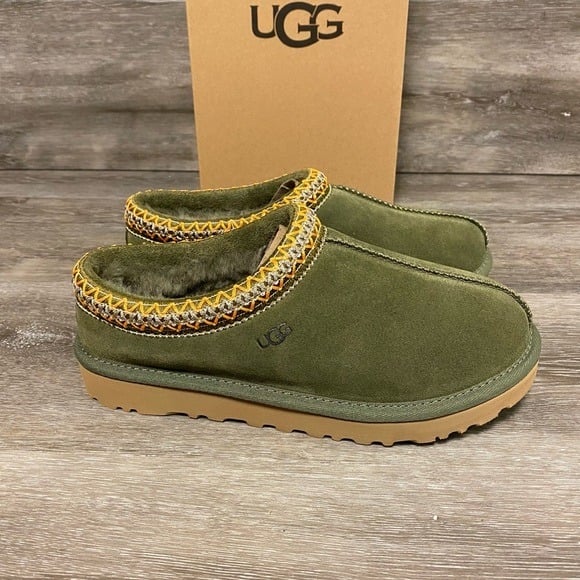 UGG | Tasman Slippers In Burnt Olive Green Size 6 NEW
