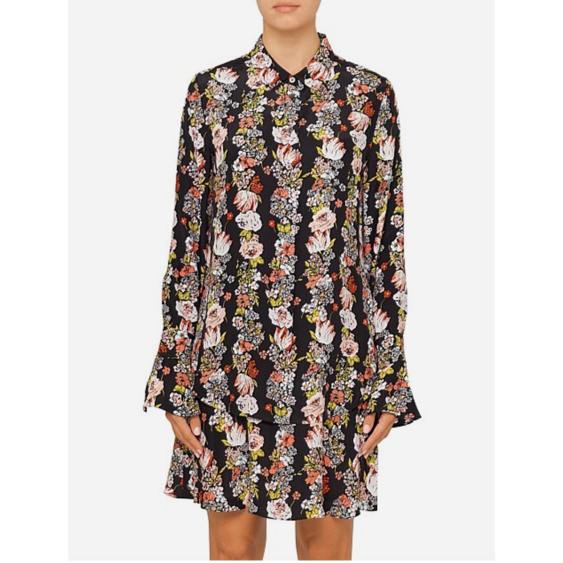 Equipment Women's Botanical Garland Printed Silk Floral Daphne Dress Size XS
