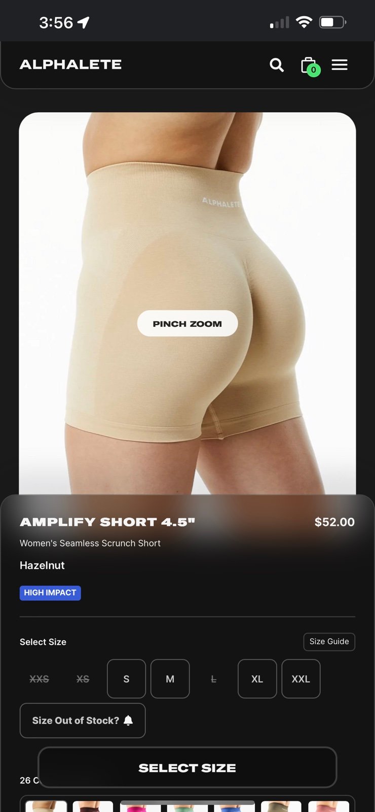 Alphalete Amplify 4.5” Shorts in Hazelnut xs