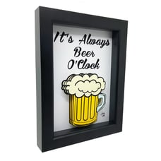 Beer O'Clock Funny Kitchen Wall Decor Signs 3D Art Liquor Gifts