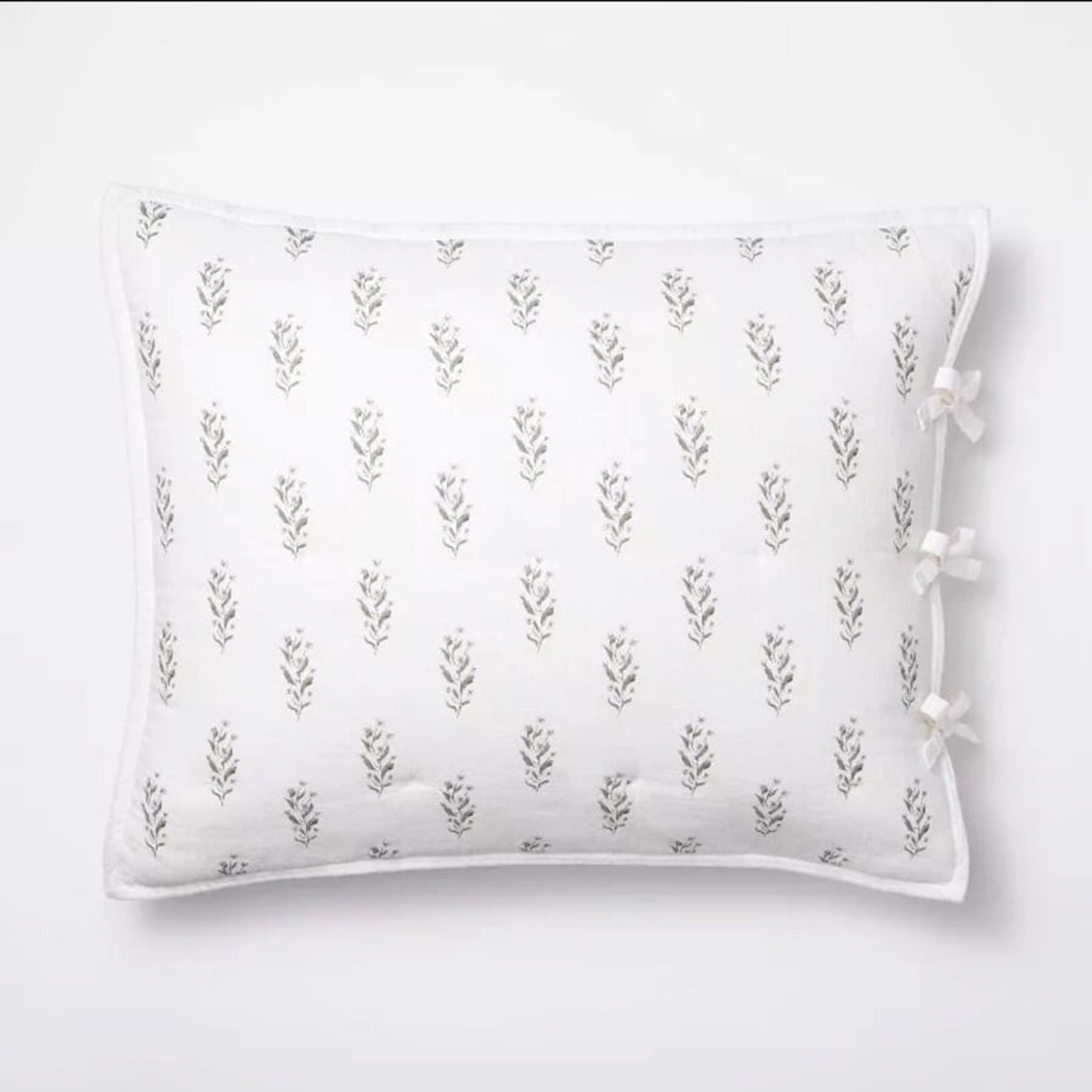 2 | Standard Lofty CottonFloral Sham White - Threshold Studio McGee