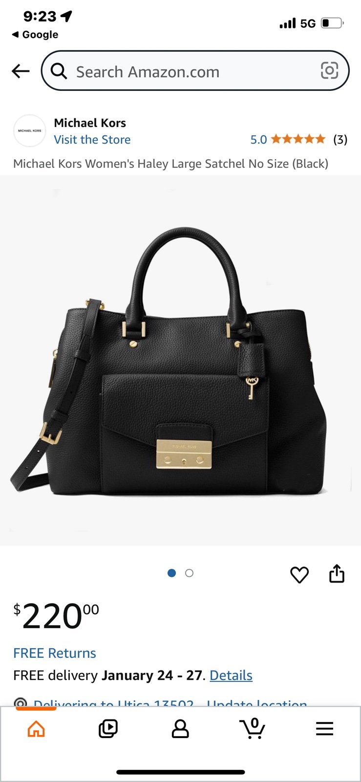 MICHAEL KORS HALEY LARGE SATCHEL