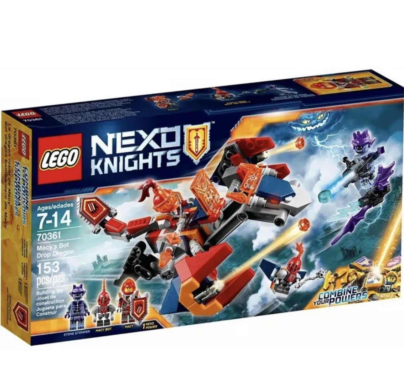 LEGO Nex Knights Macys Bot Dragon Wing 70361 Toy Gift Marvel Super Hero Figure