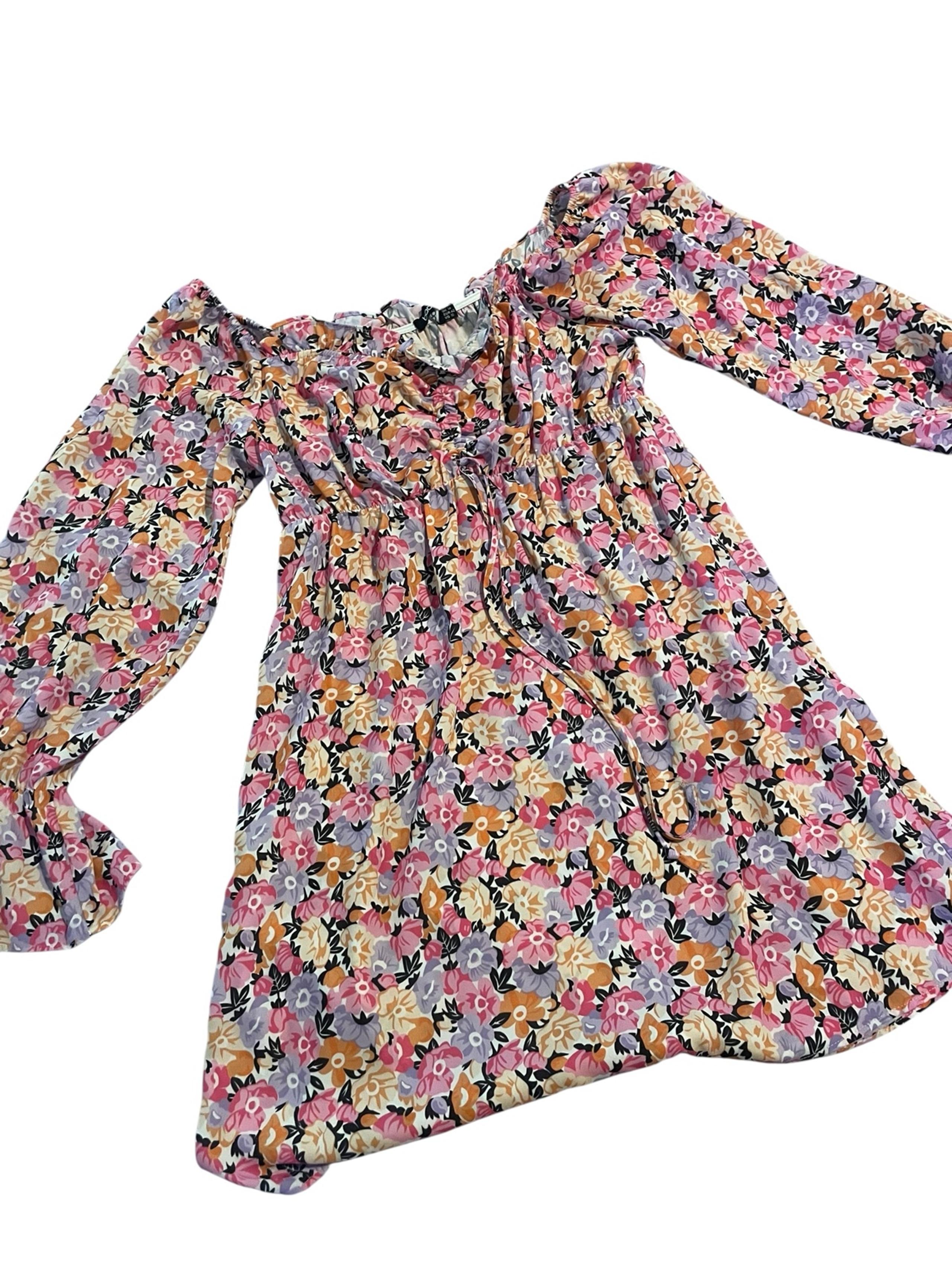 Boohoo bright floral dress