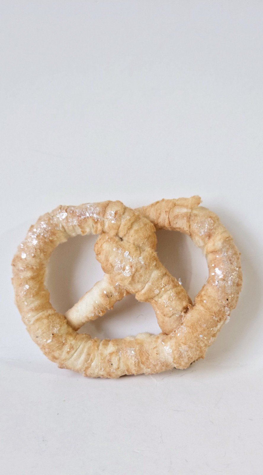 Vintage spun cotton pretzel Antique Christmas ornament light
