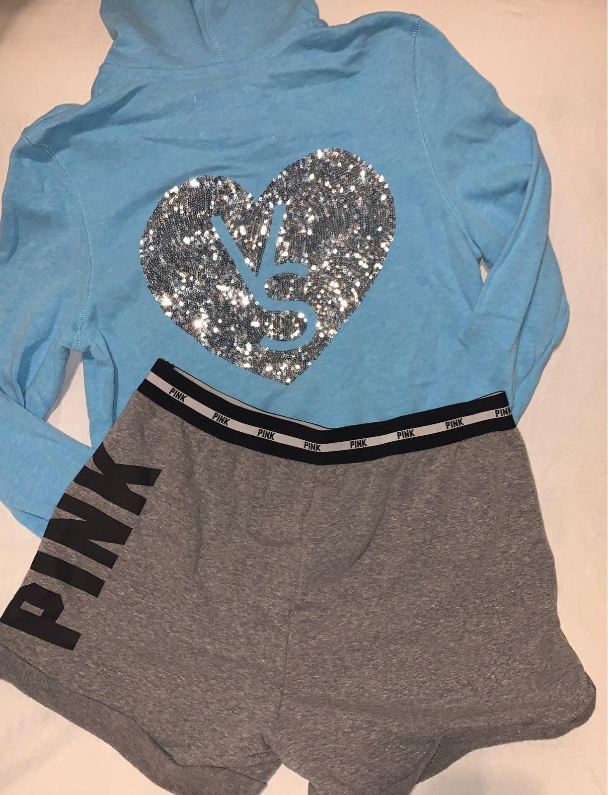 VS Pink M hoodie & shorts