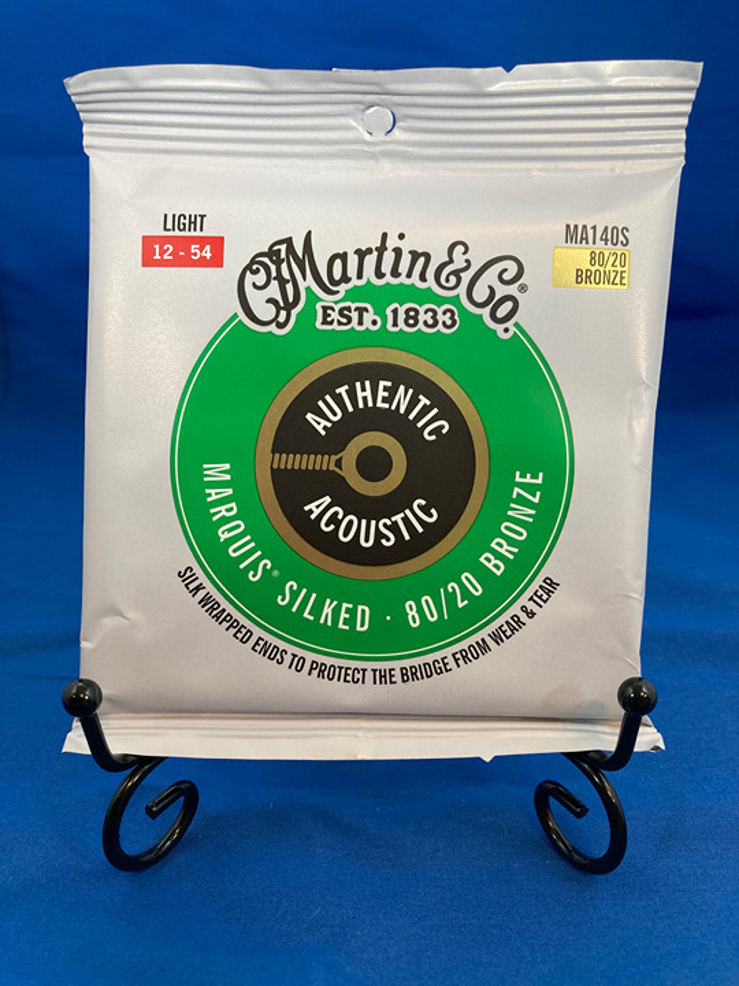 Martin MA140S Acoustic Marquis Silked 80/20 Bronze Guitar Strings 12/54