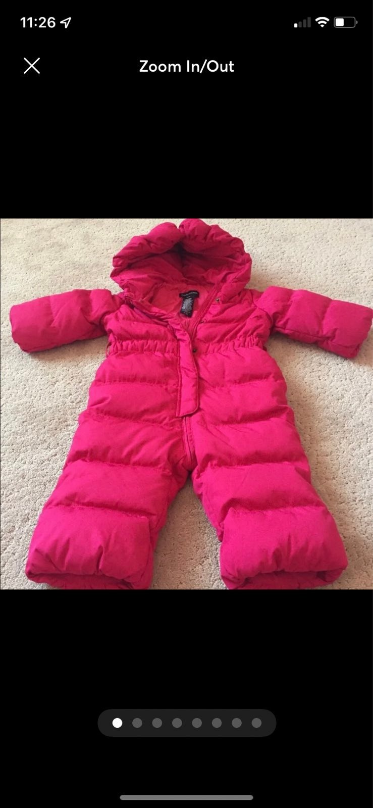 Girls Ralph Lauren pink snowsuit puffy sz 9 months