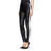 J. Crew Black Tuxedo Stripe Leather Leggings Pants Women's Size 4