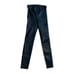 J. Crew Black Tuxedo Stripe Leather Leggings Pants Women's Size 4