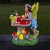 Solar Garden Statue with Mushroom, Outdoor Angel Statue 4 LEDs Fairy Sculpture