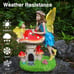 Solar Garden Statue with Mushroom, Outdoor Angel Statue 4 LEDs Fairy Sculpture
