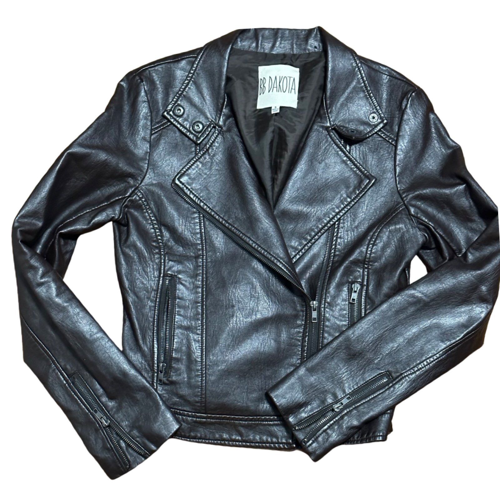 BB DAKOTA Faux mito Leather Jacket size SMALL