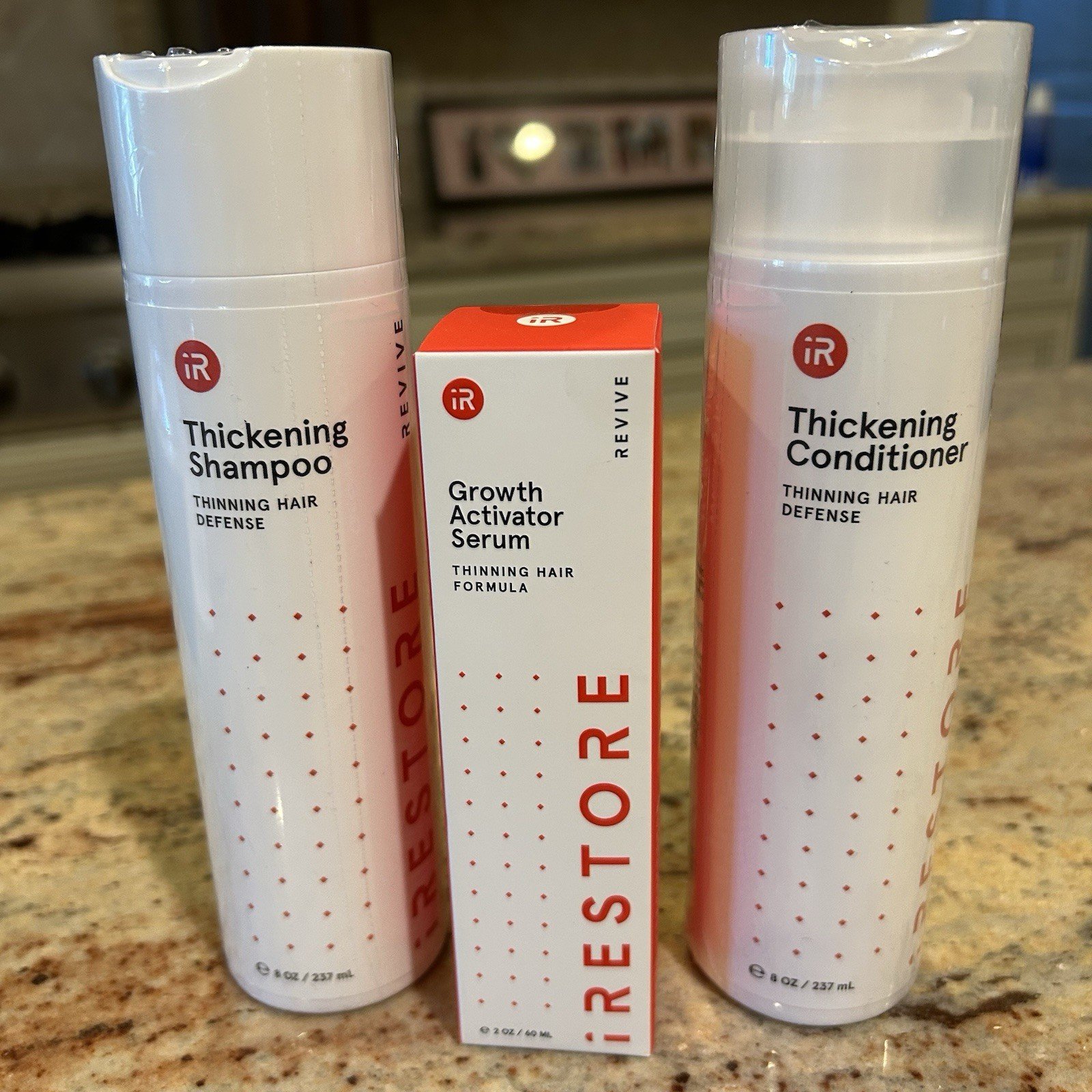 Brand New IRESTORE Thickening Shampoo, Conditioner + Growth Activator Serum Set