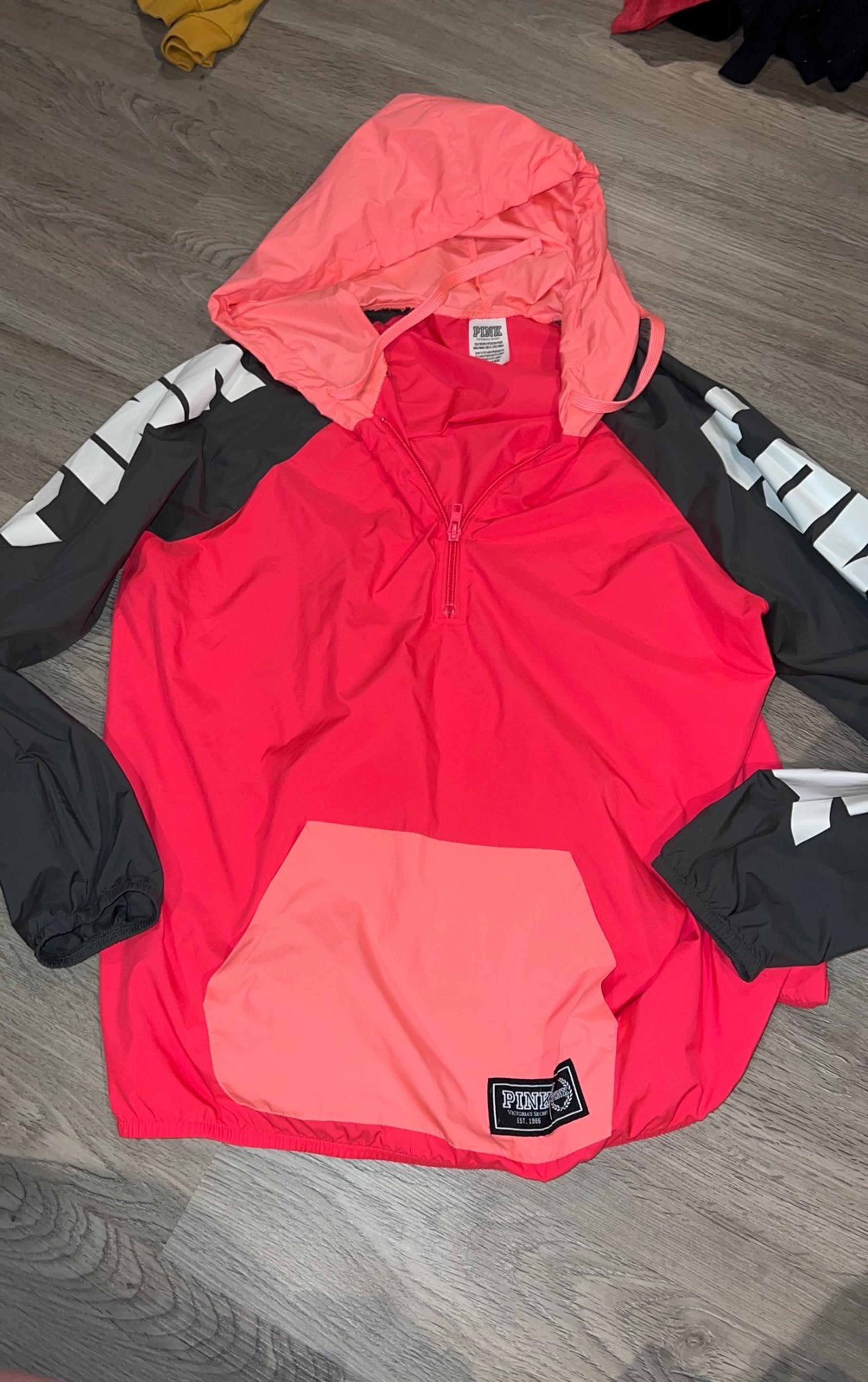 Womens Pink Victoria's Secret windbreaker XS Bin38