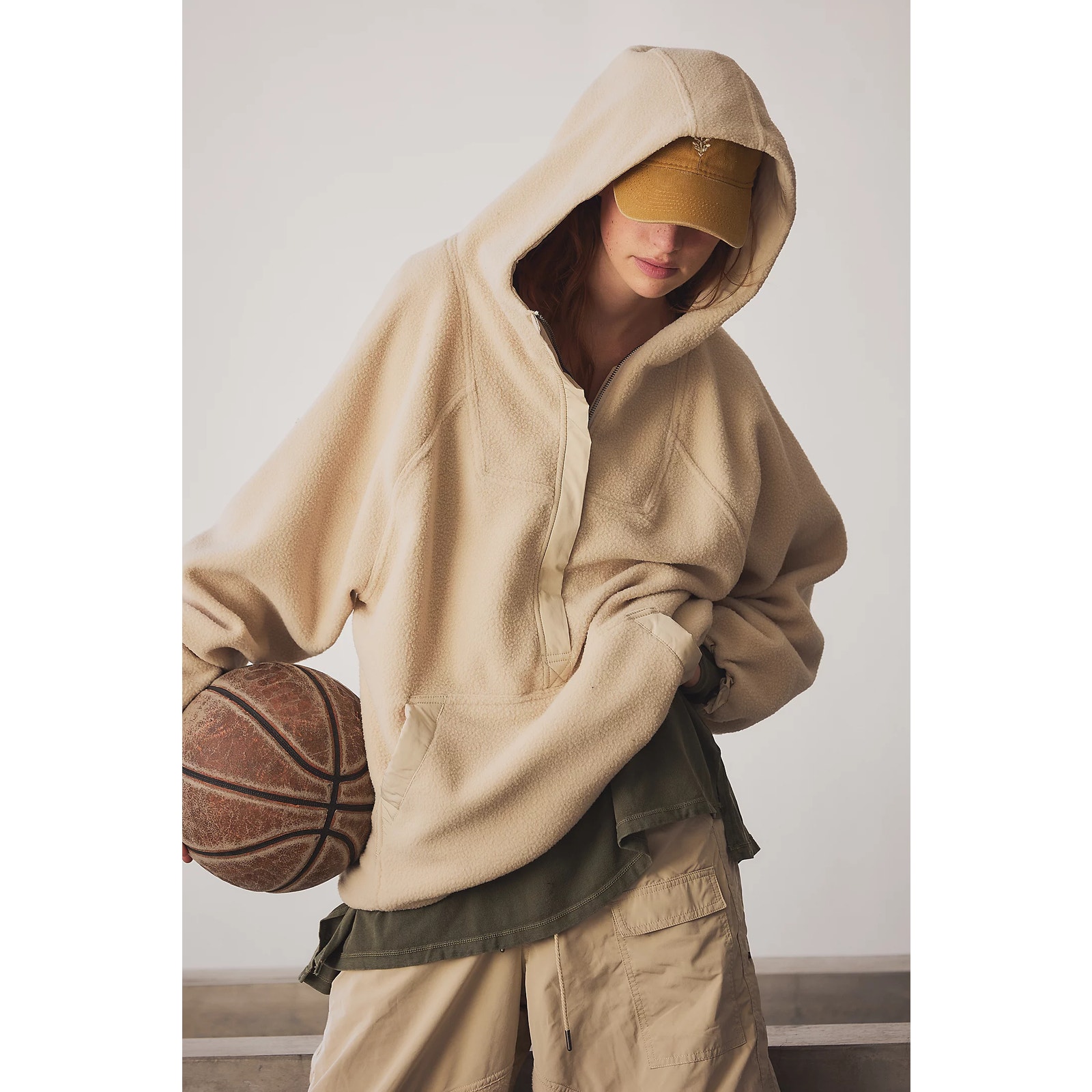 Free People FP Movement Womens Sporty Bunny Slopes Sherpa Fleece Hoodie Size XS