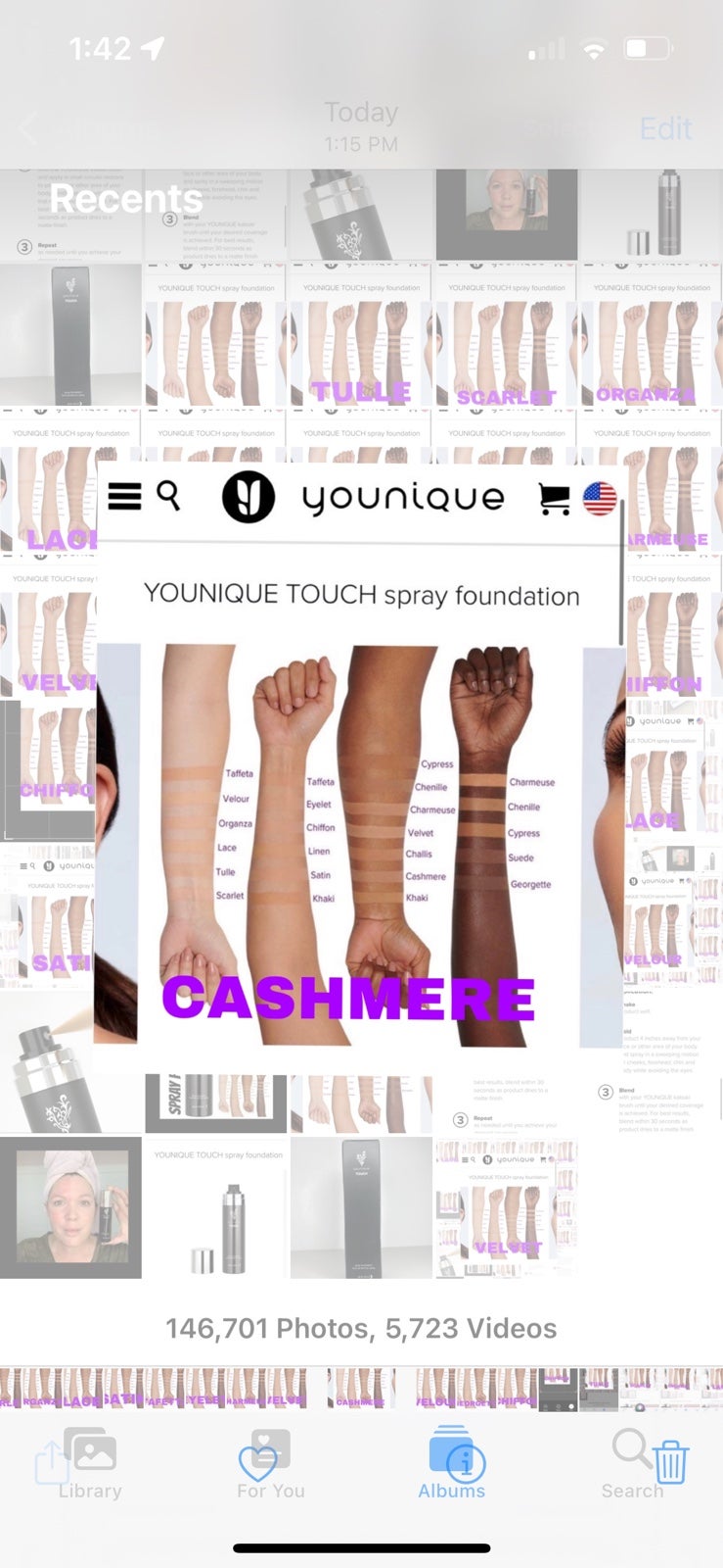 SOLD OUT Younique Spray Foundation CASHMERE