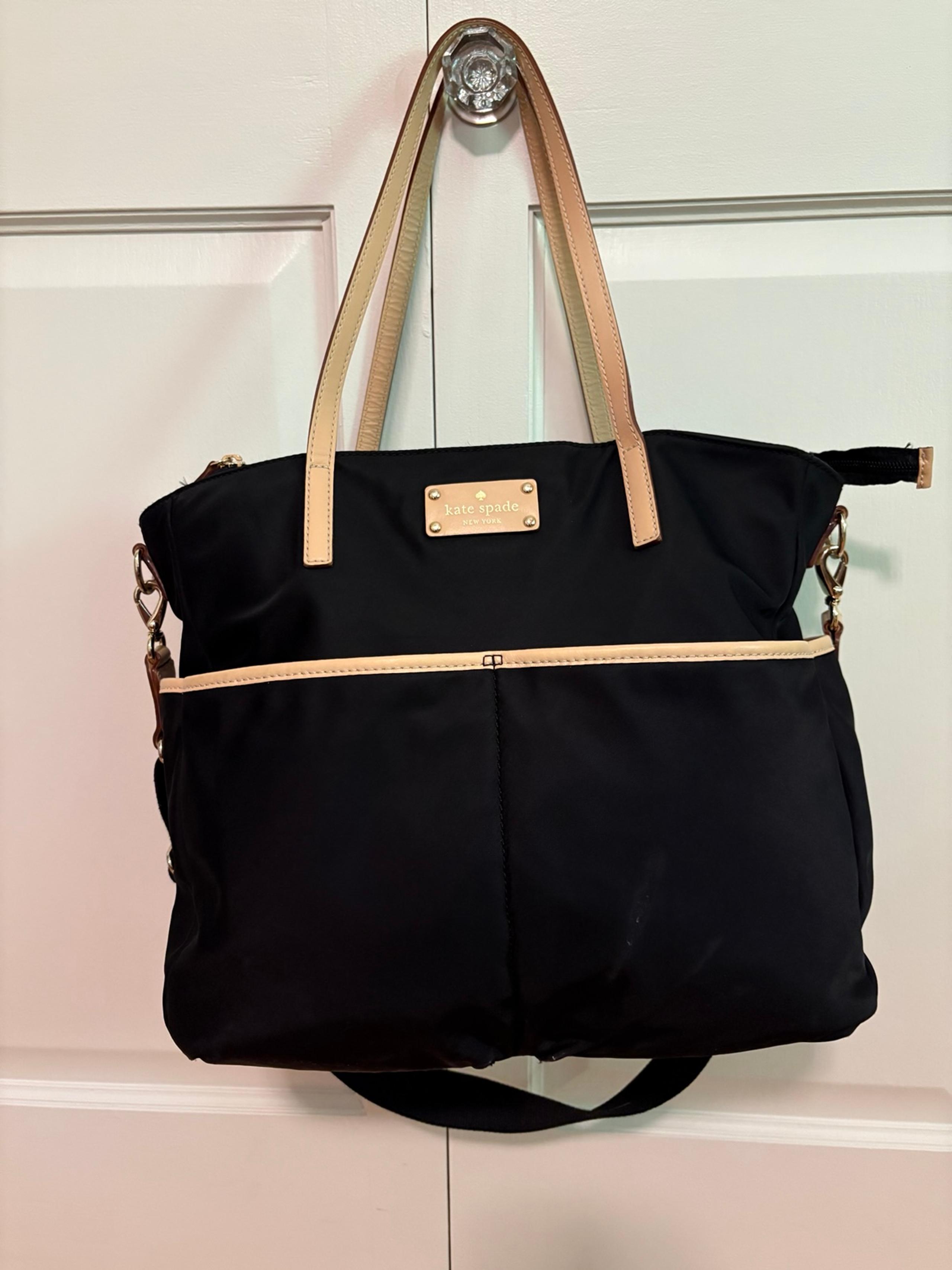 Kate Spade New York Kennedy Parker Honey Diaper Bag Nylon Baby Bag Tote Bag