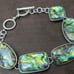 Beautiful LUCAS LAMETH Abalone Sterling Silver Toggle Bracelet Approx. 7.5