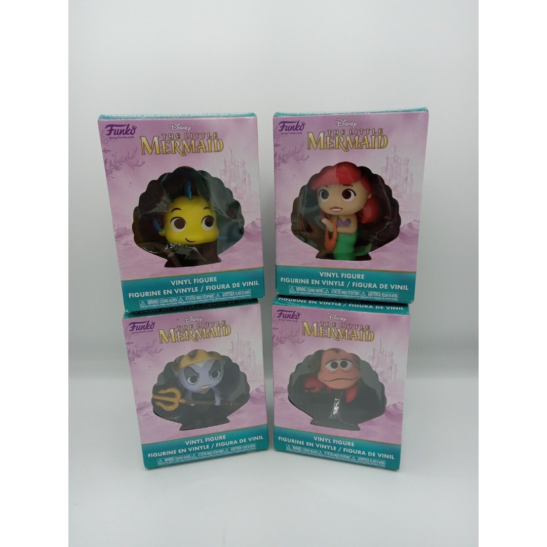 Funko Mini Vinyl Figures - Disney's The Little Mermaid Lot Of 4 Ariel, Flounder