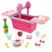 Figaro and a walk, Minnie's pet carrier, play kitchen set.