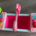 Figaro and a walk, Minnie's pet carrier, play kitchen set.