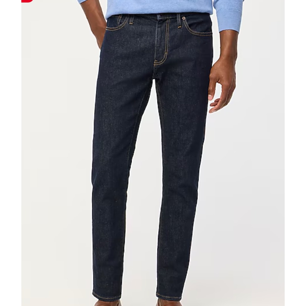 J. Crew Factory Men's Slim Fit Signature Flex 33x32 Dark Wash Straight NWT