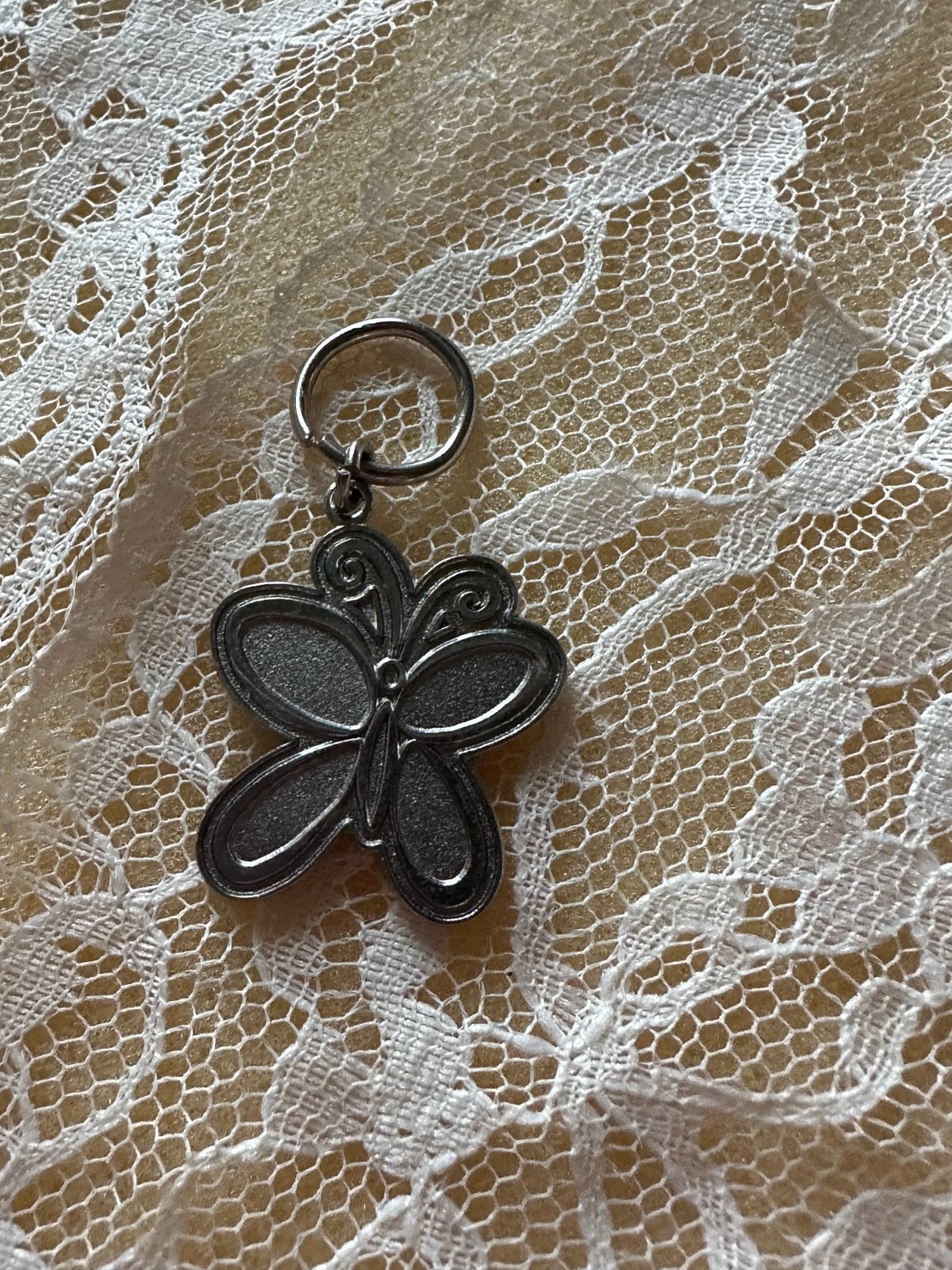DISNEY Butterfly Charm 2004 Silver Toned Rare