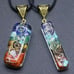 7 Chakra Pendant Necklace-Natural Stone Healing Balance Meditation Necklace